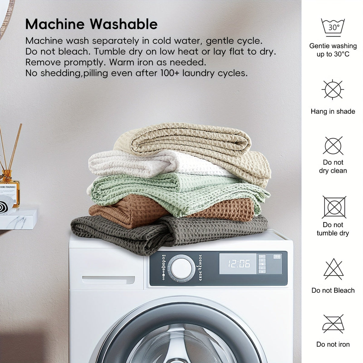 Coperta waffle accogliente Cloudweave — Tessuto leggero, resistente e adatto all’uso quotidiano