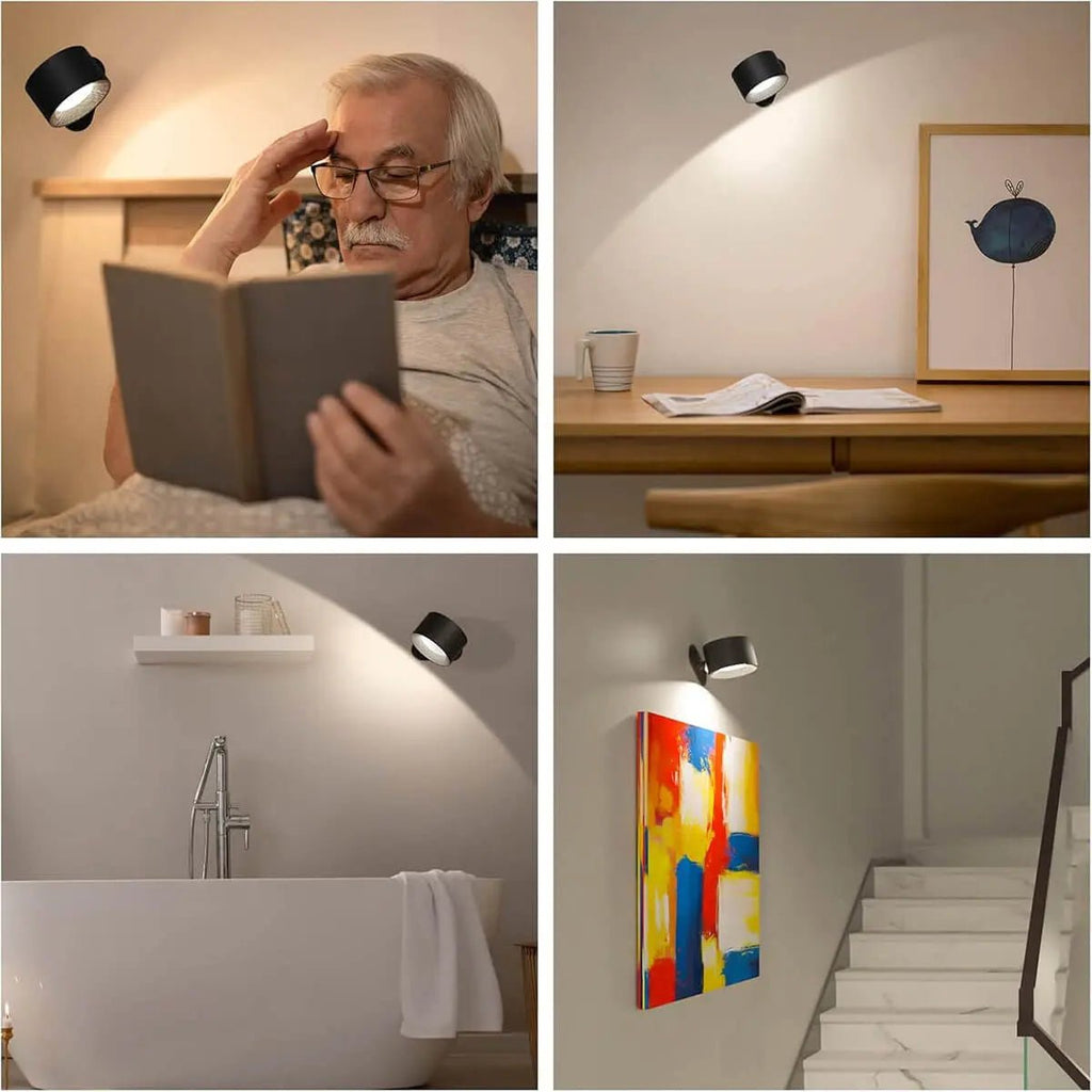 Wiederaufladbare LED-Wandleuchte mit verstellbarem Kopf - Lamylie