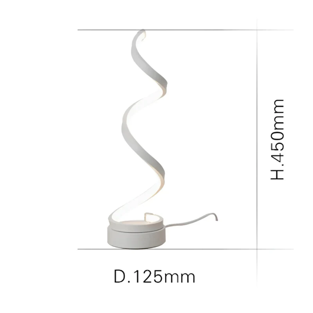 Spiral LED Desk Light with Adjustable Dimmer – Contemporary Style 19W - Lamylie