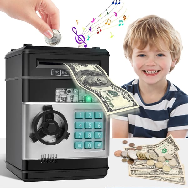 Mini Piggy Bank - Safeguards Pocket Money and Turns Saving into Fun Adventure for Kids - Lamylie