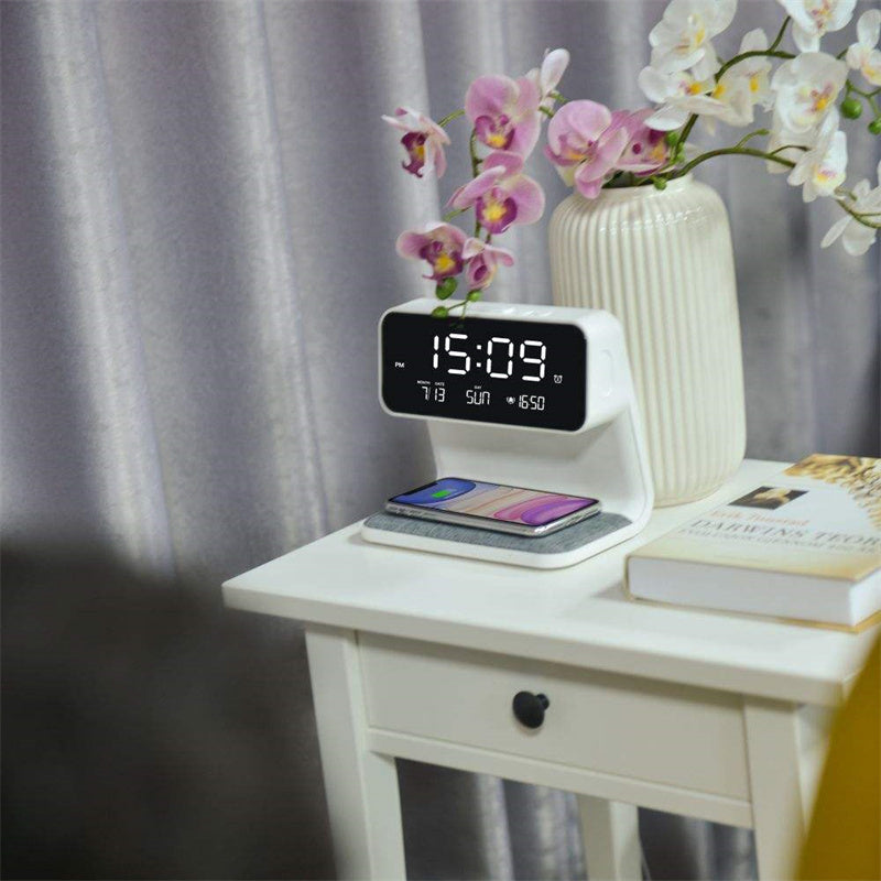 Wireless Charging Night Light and Multifunctional Alarm Clock - Lamylie