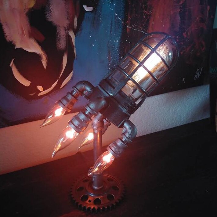 Steam Punk Rocket Lamp - Lamylie