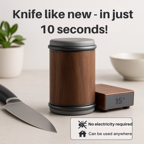 Knife Sharpening | Rolling Edge Sharpener | Quick & Accurate Sharpening | Blade Power - Lamylie
