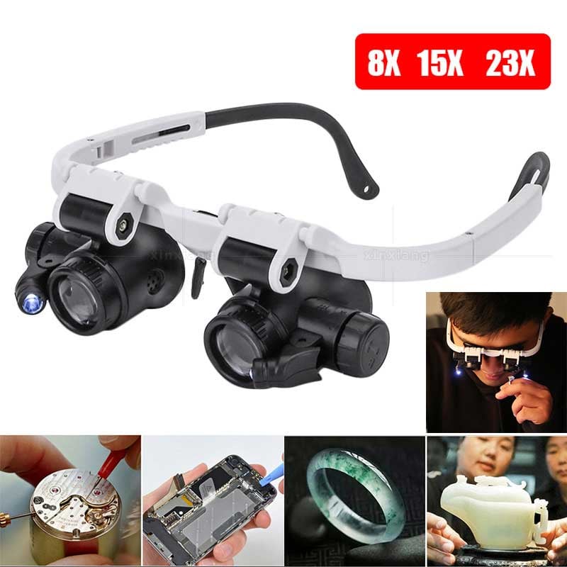 Lampe frontale grossissante | Zoom 8–23x | Éclairage LED | Lampe frontale MicroSight – Lamylie
