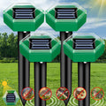 Maulwurfvertreiber, 4er-Pack | Solarbetrieben und wetterfest | Einfacher Aufbau | MoleSilent – Lamylie