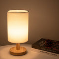 Organic Table Lamp Wood & Linen | Dimmable with Remote Control & Touch | 3 Light Colors - Lamylie