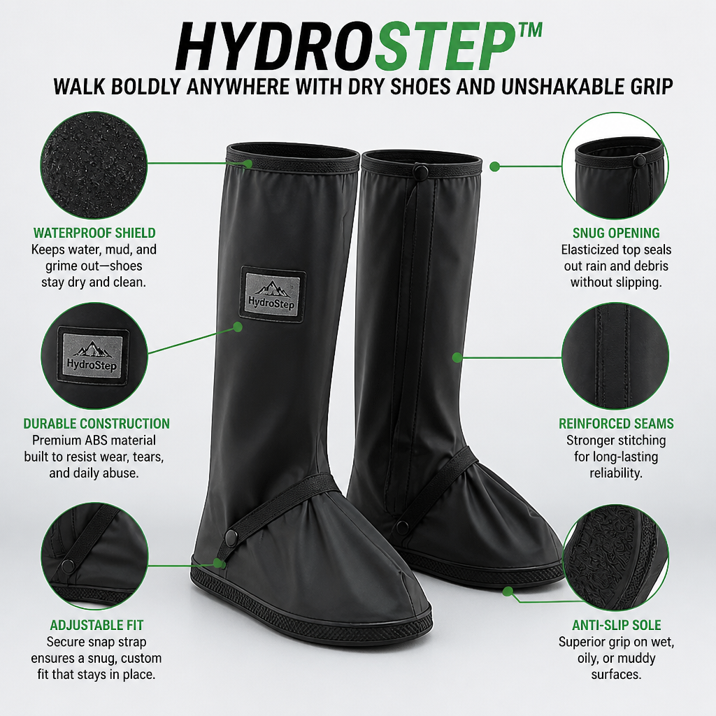 HydroStep — 乾いた靴と揺るぎないグリップで、どこでも大胆に歩こう - Lamylie