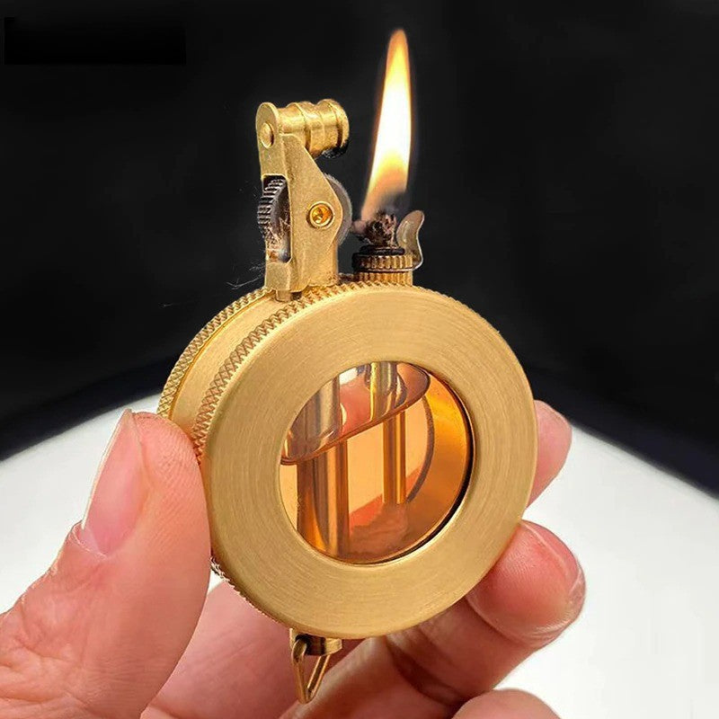 Vintage Retro Gas Lighter | Classic Refillable Pocket Lighter for Collectors - Lamylie