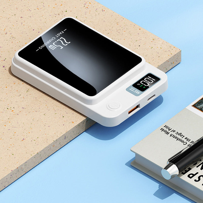 Bærbar powerbank på 20000mAh | Hurtiglader med trådløs lading – Lamylie