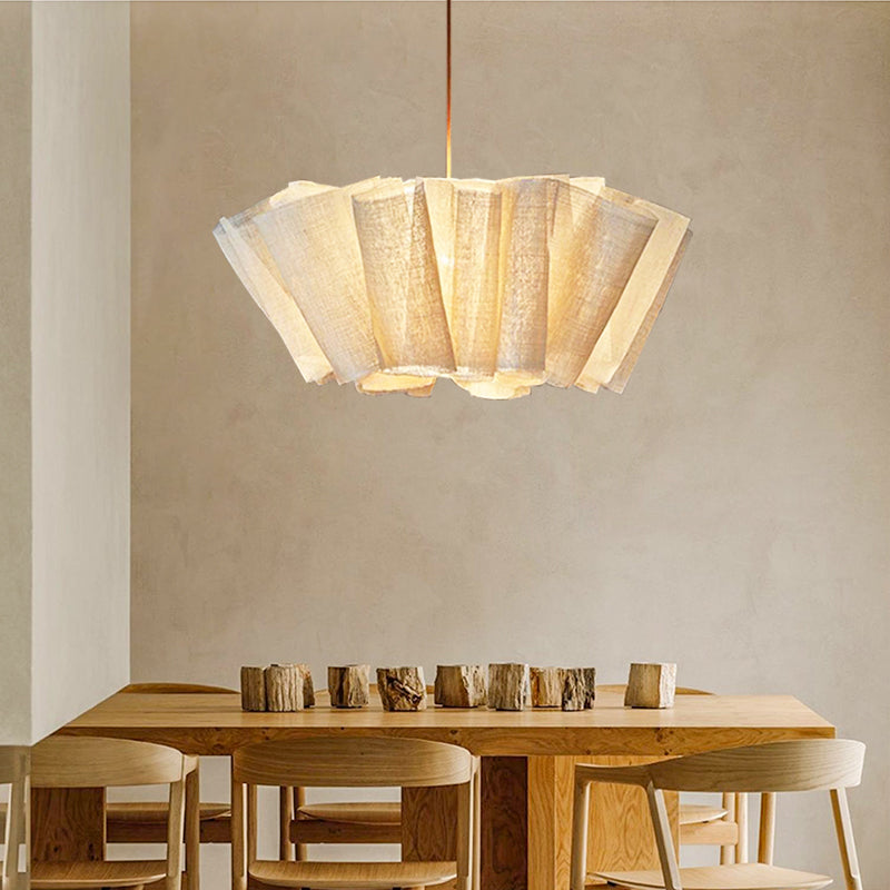 Pleated Fabric Pendant Lamp | Minimalist Scandinavian Lighting for Dining Room & Living Room - Lamylie