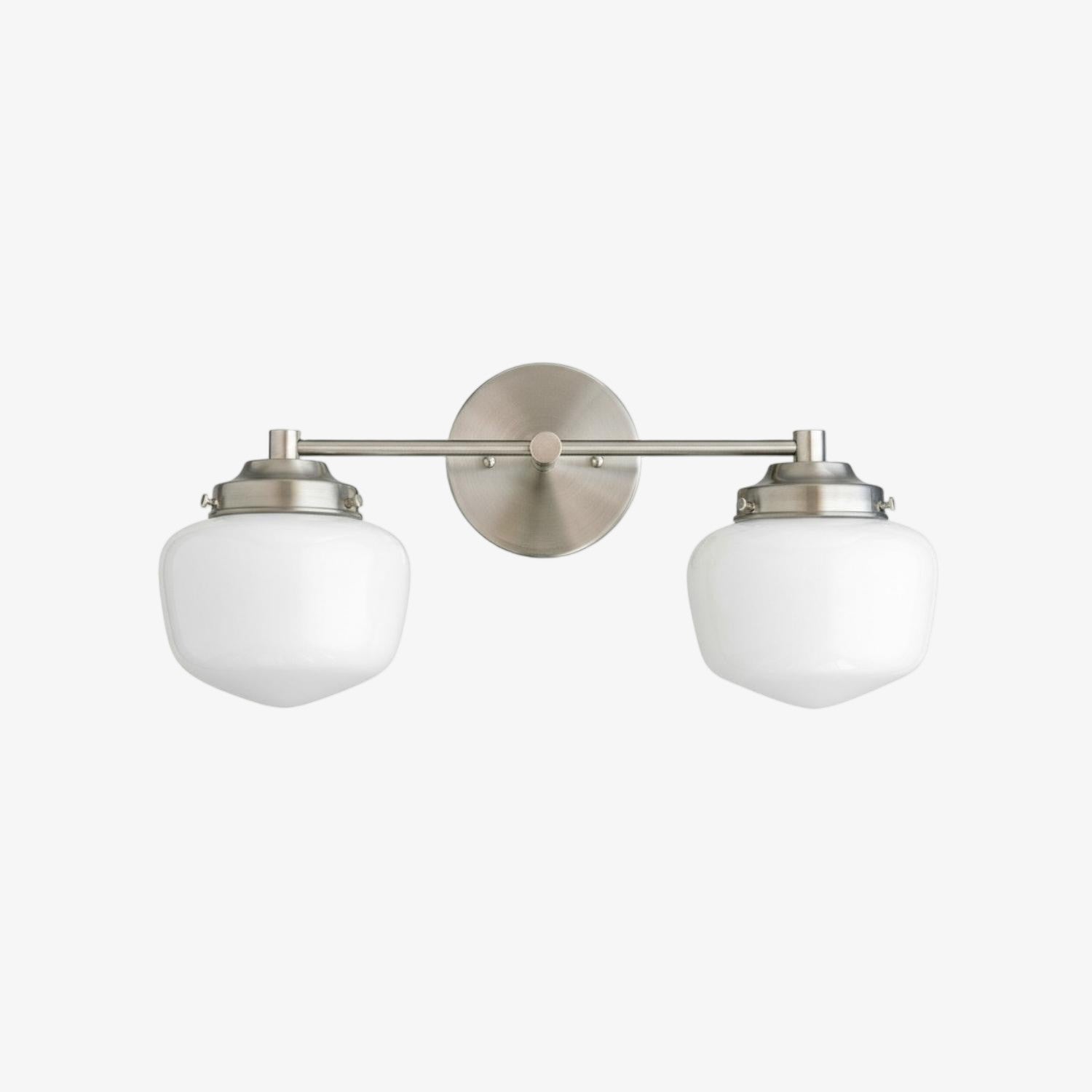 Globus-Wandlampe Klassische Badezimmer-Schulhausbeleuchtung Mattes Opalglas für Spiegel und Waschbecken - Lamylie