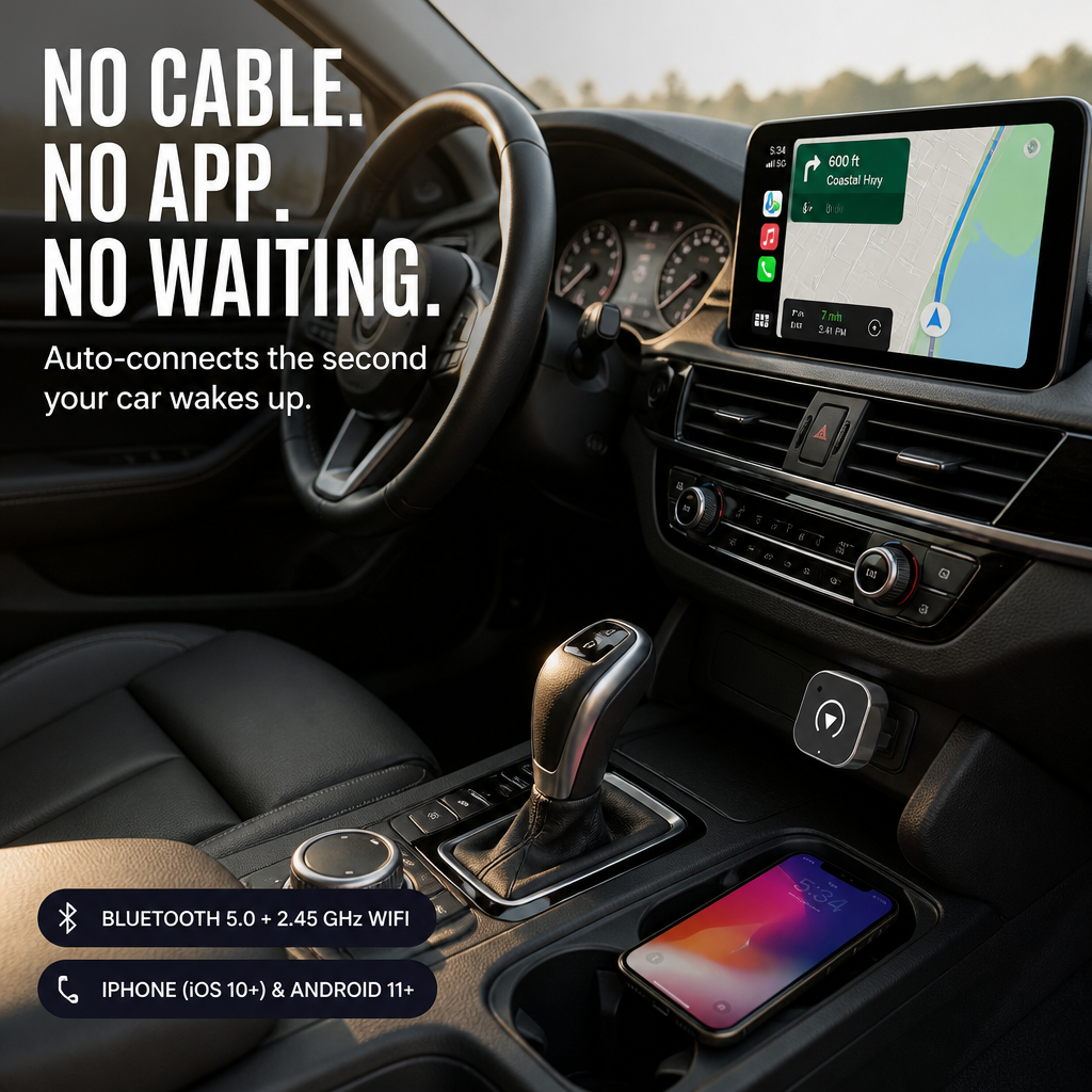 FluxWay — تخلّص من الكابلات واتصل تلقائيًا بـCarPlay وAndroid Auto اللاسلكيين - Lamylie
