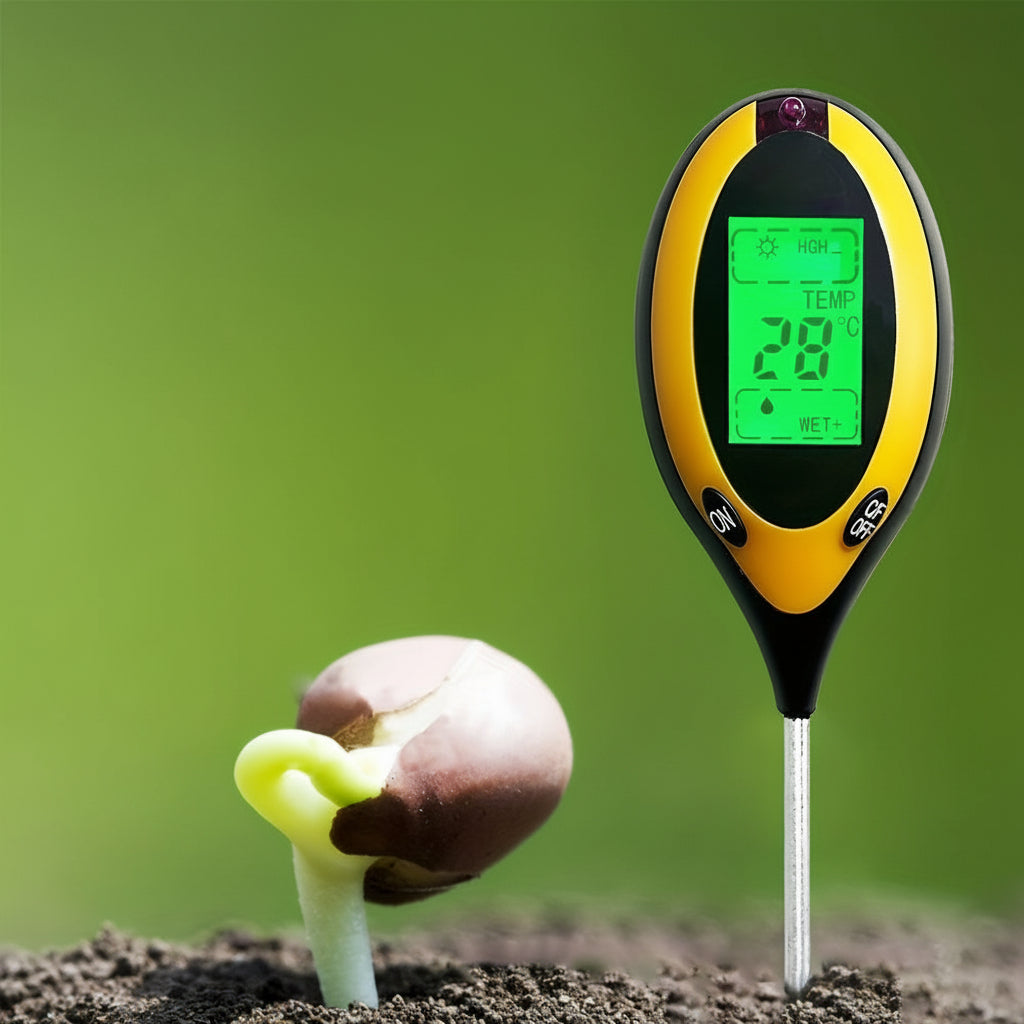 Soilmaster Αναλυτής εδάφους 4-σε-1 — μετρήσεις υγρασίας, pH, θερμοκρασίας και ηλιακού φωτός