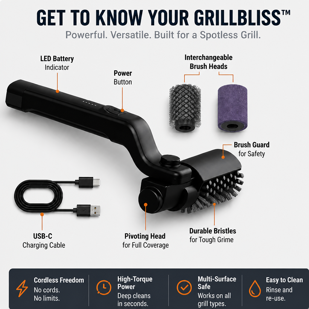 GrillBliss — Erőfeszítés nélküli teljesítmény, amely gyerekjátékká teszi a grill tisztítását - Lamylie
