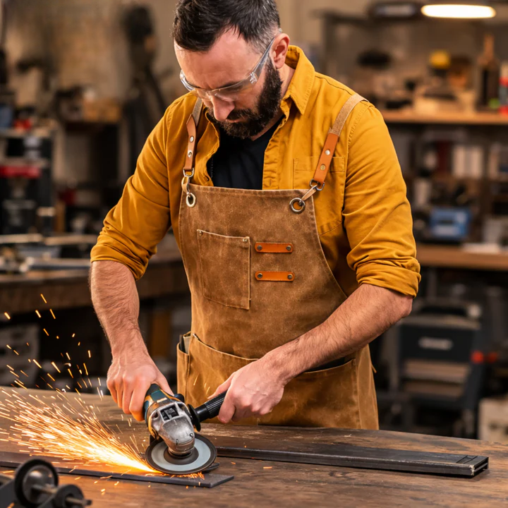 Canvas Craft Apron | Crossback Straps | Tool Accessory Pockets | HandHaven - Lamylie