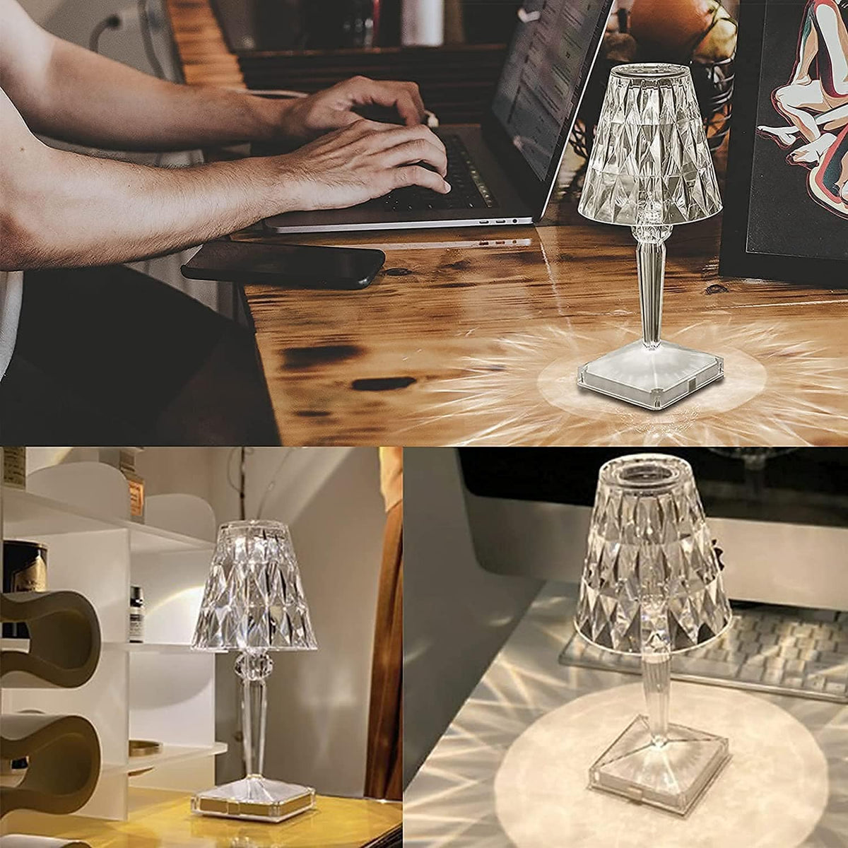 LED Glass Crystal Table Lamp - Lamylie