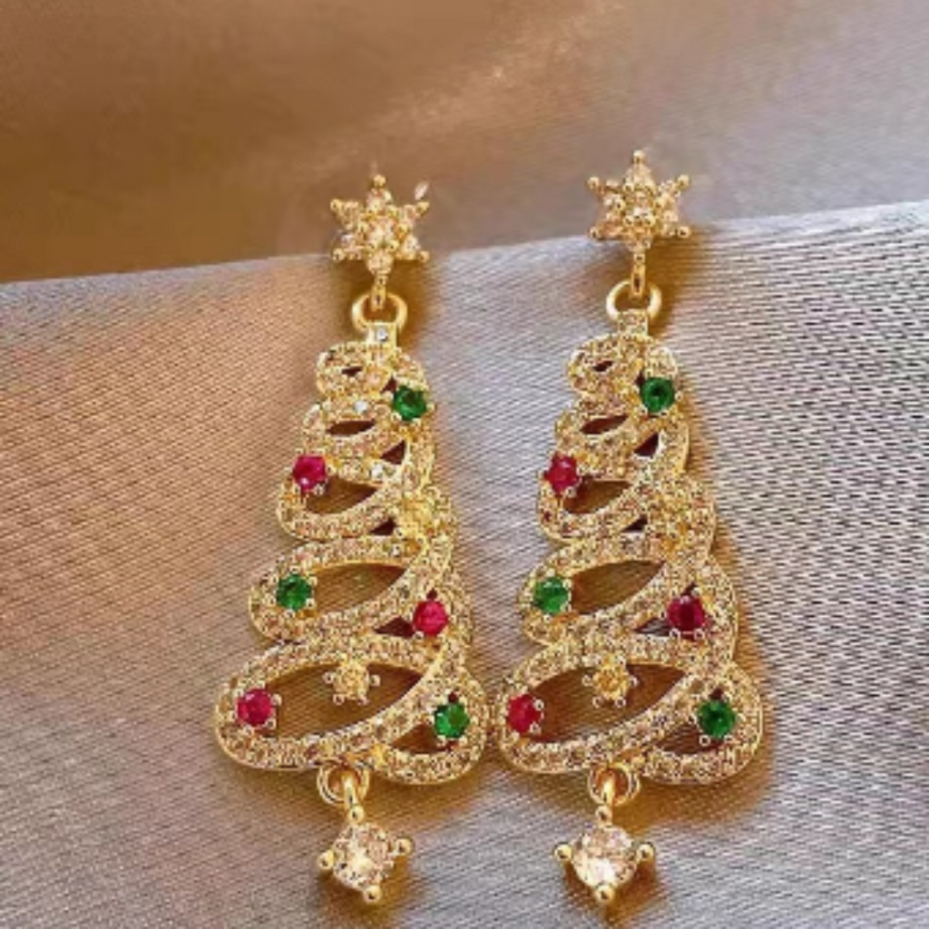 LumaBelle Christmas Earrings — Shine Bright All Season with Featherlight Festive Glam - Lamylie