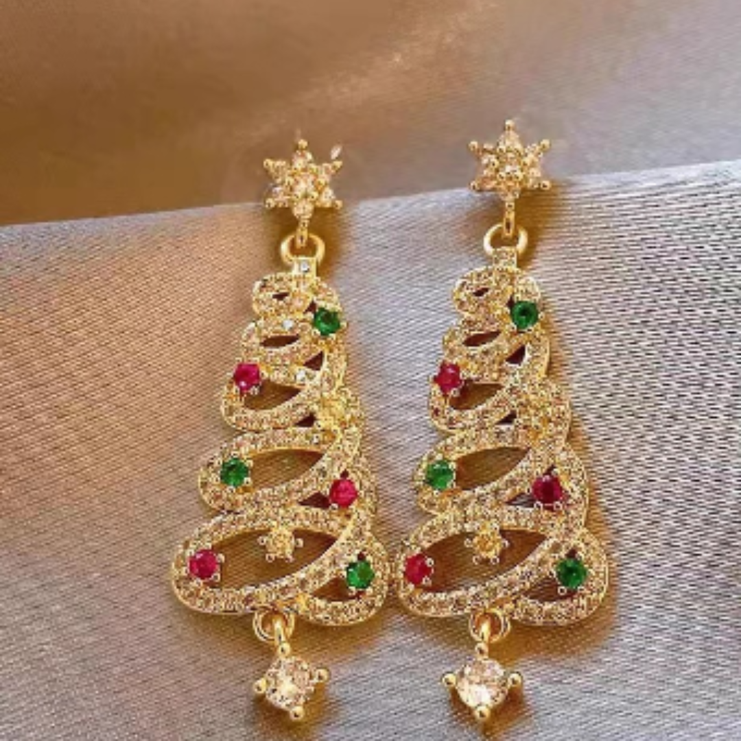 LumaBelle Christmas Earrings — Shine Bright All Season with Featherlight Festive Glam - Lamylie