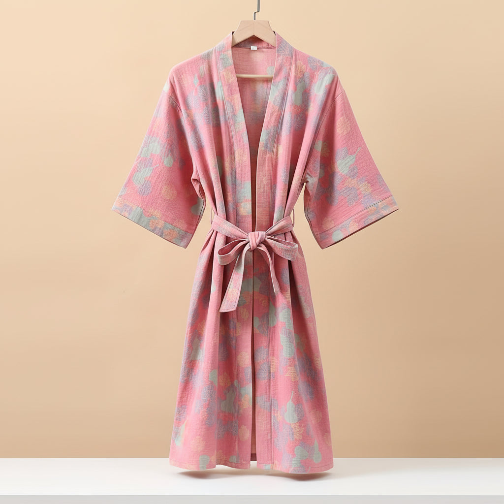 Ensemble de vêtements de nuit unisexe 100 % coton double gaze Luxeloom — Respirant, tissage double épaisseur