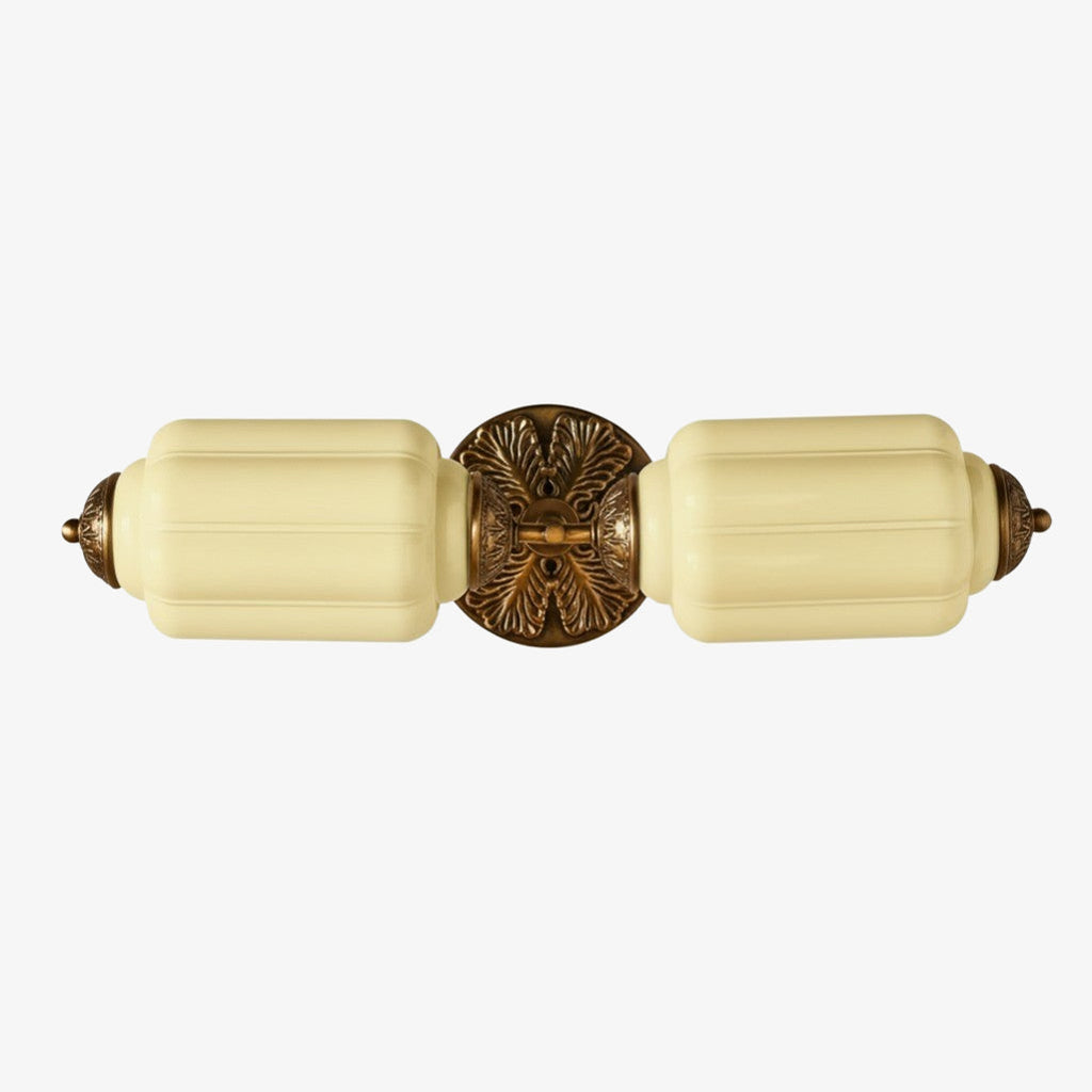 Eloise Vintage Wandleuchte aus Milchglas mit gewelltem Rand - Moderne Akzentbeleuchtung für Bad und Schlafzimmer