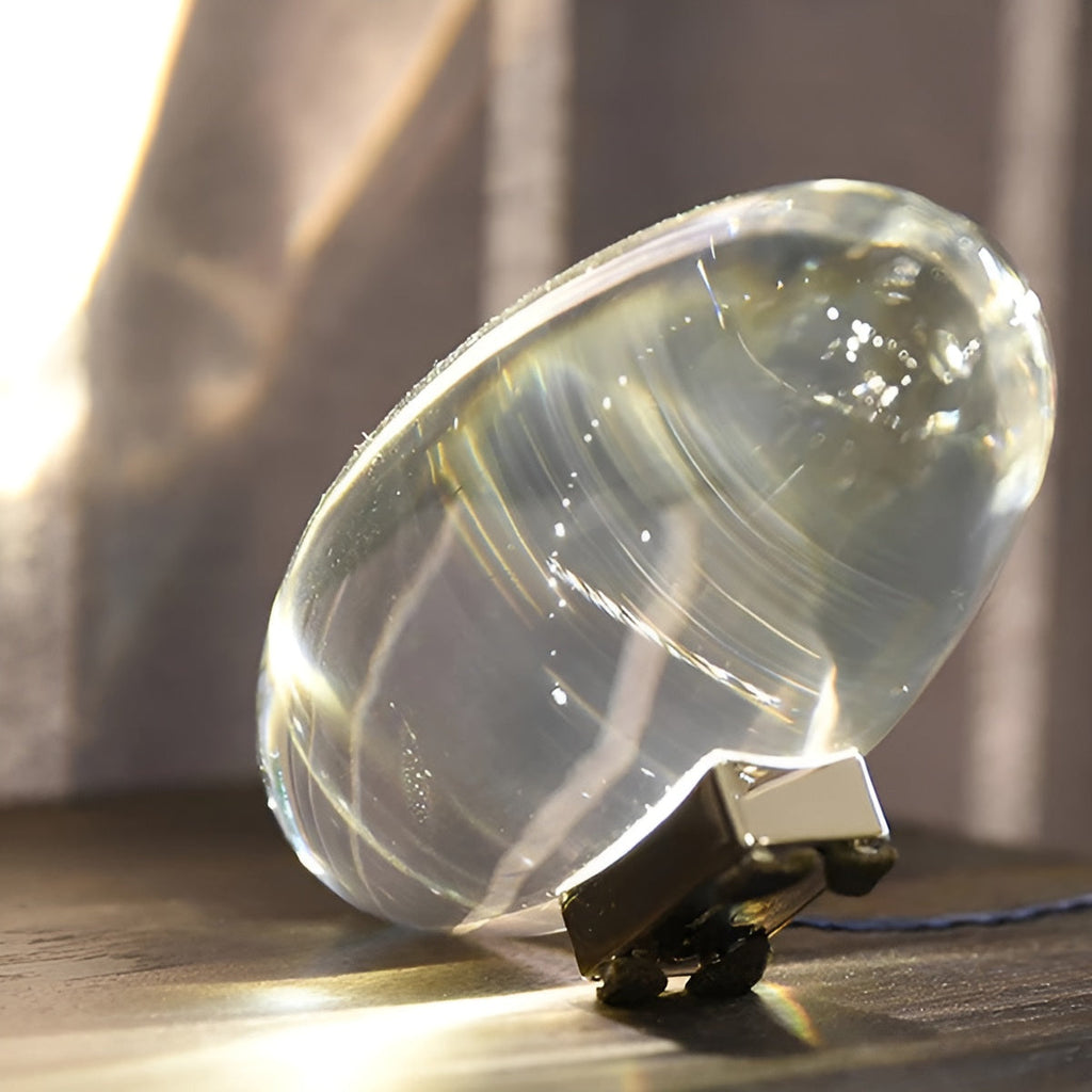 Oval Shaped Table Lamp with Cozy Ambient Lighting - Lamylie