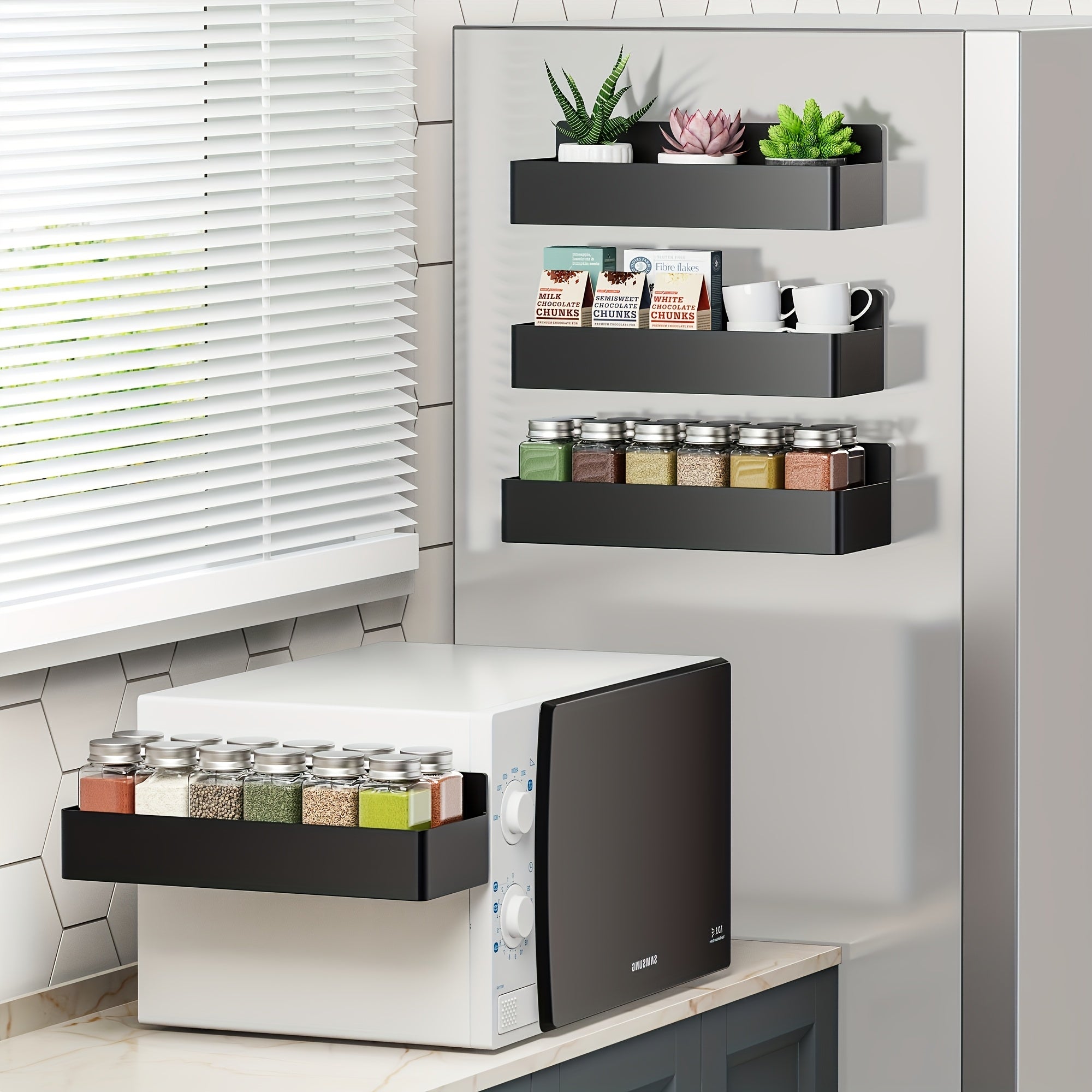 Magnetisches Aufbewahrungsregal, 4er-Set – Lamylie