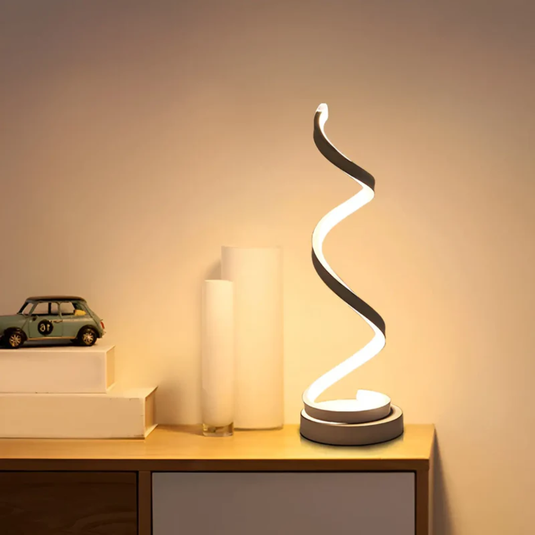 Spiral LED Desk Light with Adjustable Dimmer – Contemporary Style 19W - Lamylie