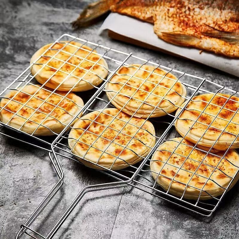 GrillGrid Large-Capacity Bbq Basket — Rectangular Design, Secure Flip Action, Even Heat Distribution