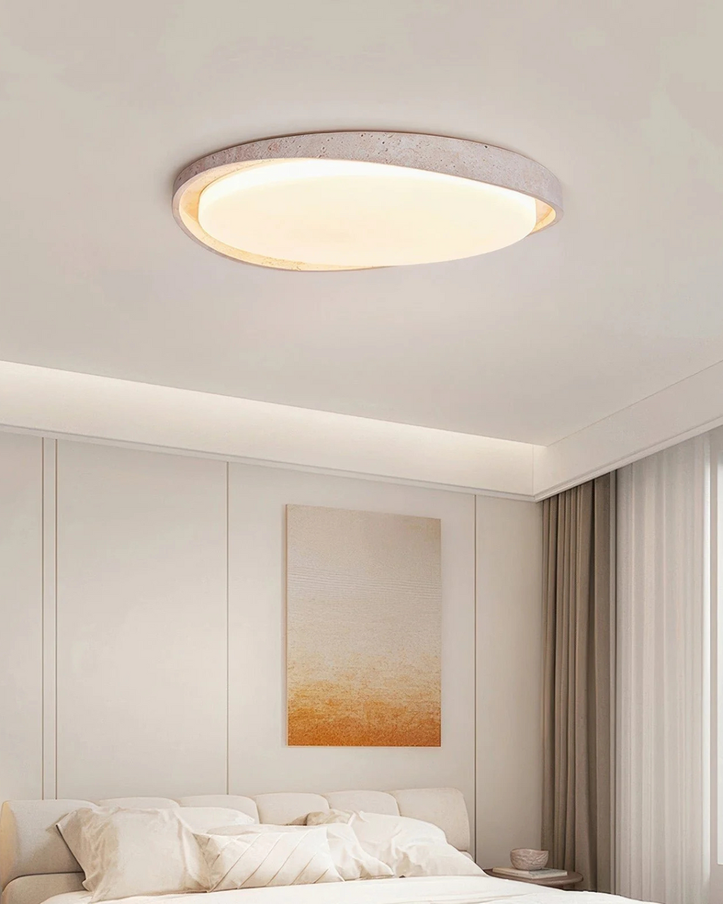 Ceiling Light in Stone Finish – Gentle, Uniform Illumination - Lamylie