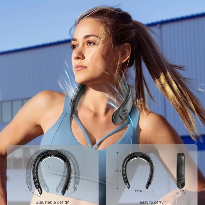 Bezdrátový 360° krční ventilátor - technologie chladivého vánku - Lamylie