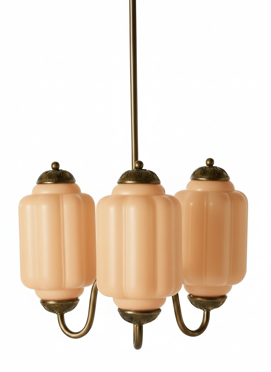 Vintage Milk Glass Pendant Lamp with Wavy Edge | Scandinavian Atmosphere Lighting for Kitchen and Bedroom - Lamylie