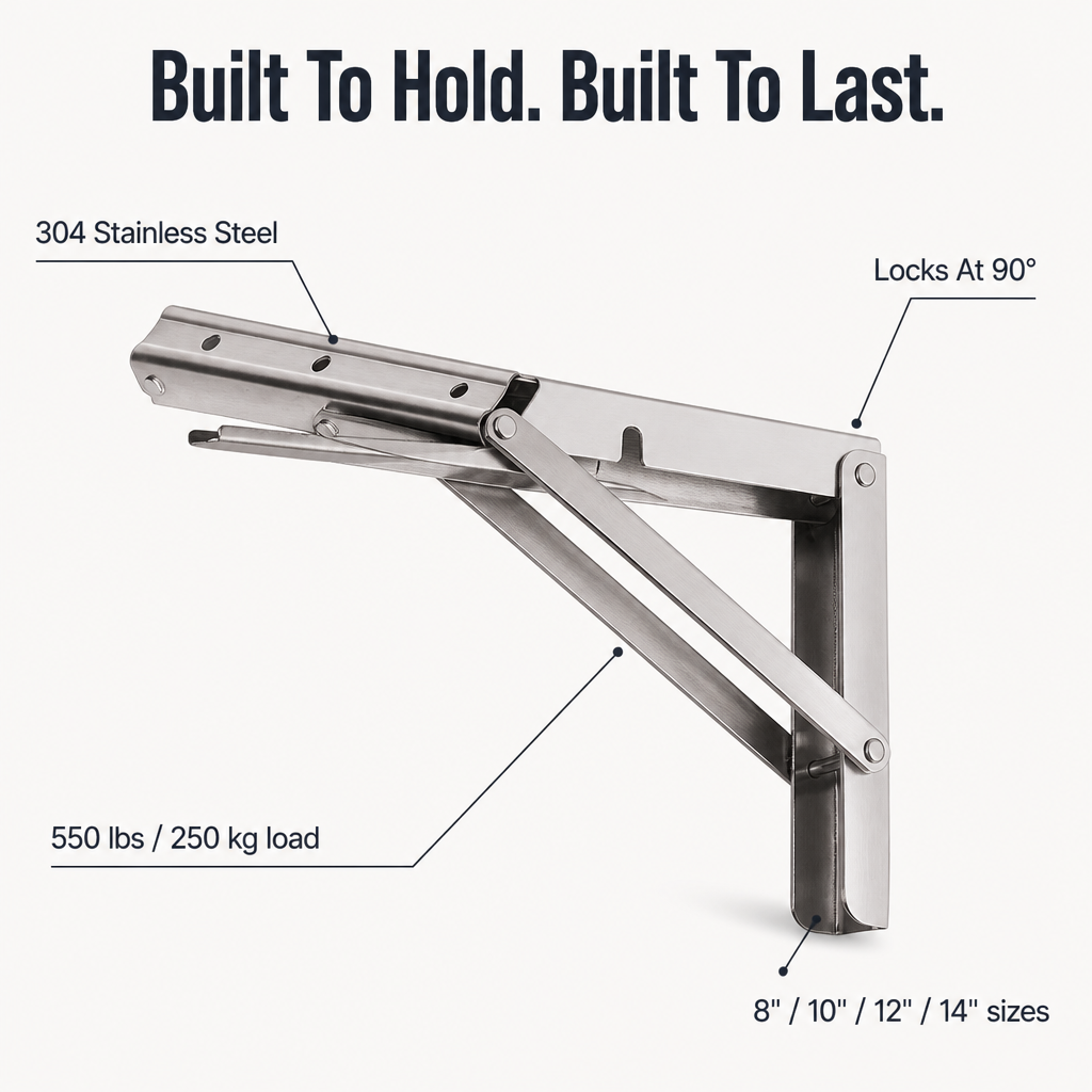 FlexiMount — Add Drop-Down Shelves That Hold 550 lbs and Fold Flat in Seconds - Lamylie