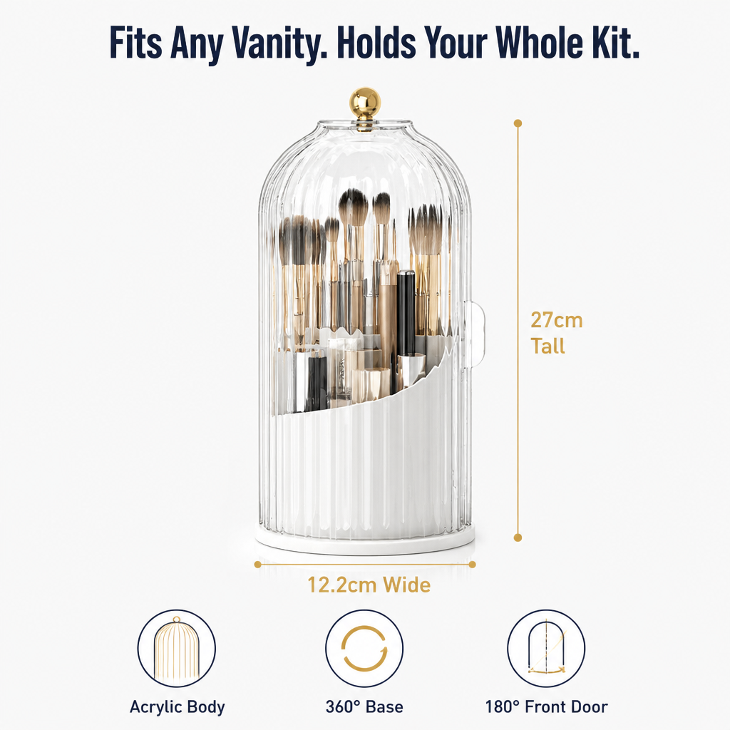 MetroLux Brush & Beyond Organizer — Transform Bathroom Chaos into Fresh, Clutter-Free Calm - Lamylie