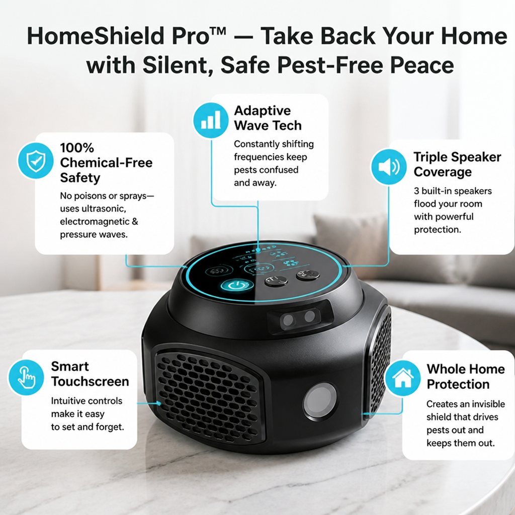 HomeShield Pro — Vezměte si svůj domov zpět s tichým a bezpečným klidem bez škůdců - Lamylie