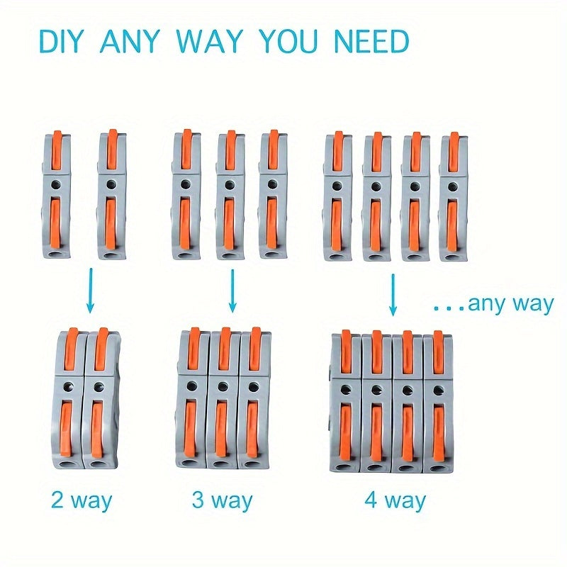 Modular Lever Clamp Cable Connector Set | 2 to 4 Connections - Lamylie