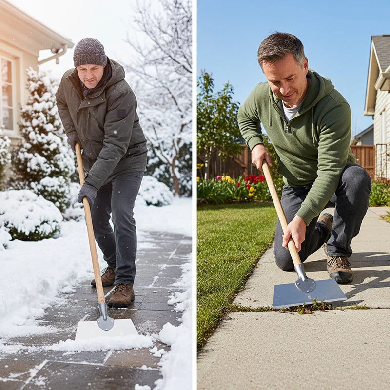 Garden Hoe | Broad Steel Blade | Push & Pull | WeedScrape - Lamylie