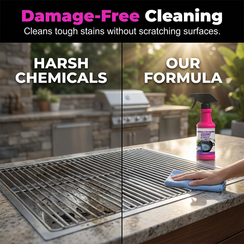 Grill Cleaner - Removes Grease and Dirt for a Like-New Shine! - Lamylie