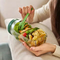 Szklana miska na sałatkę | boczne otwieranie | hermetyczna zakrętka | FreshBowl - Lamylie