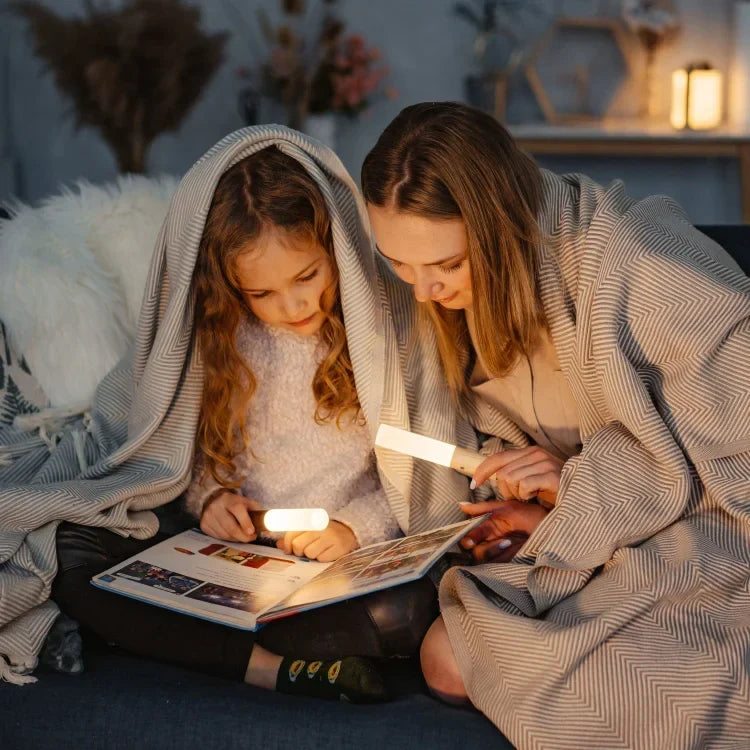 Wooden Night Light with Motion Sensor | Rechargeable LED Night Light for Bedroom, Hallway & Toilet | Warm White Light Wood - Lamylie
