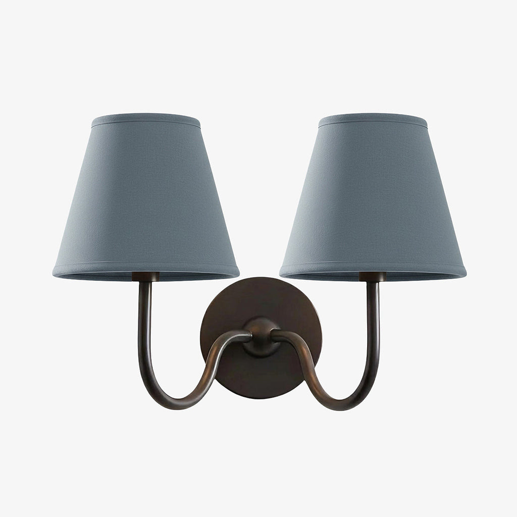 Wall Lamp with Pleated Fabric Shade | Classic Lighting for Bedroom and Living Room - Lamylie