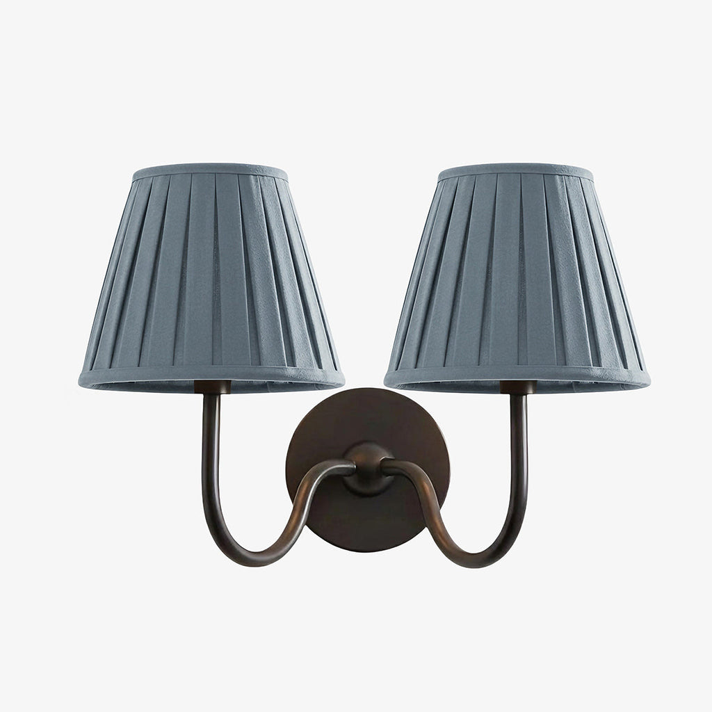 Wall Lamp with Pleated Fabric Shade | Classic Lighting for Bedroom and Living Room - Lamylie