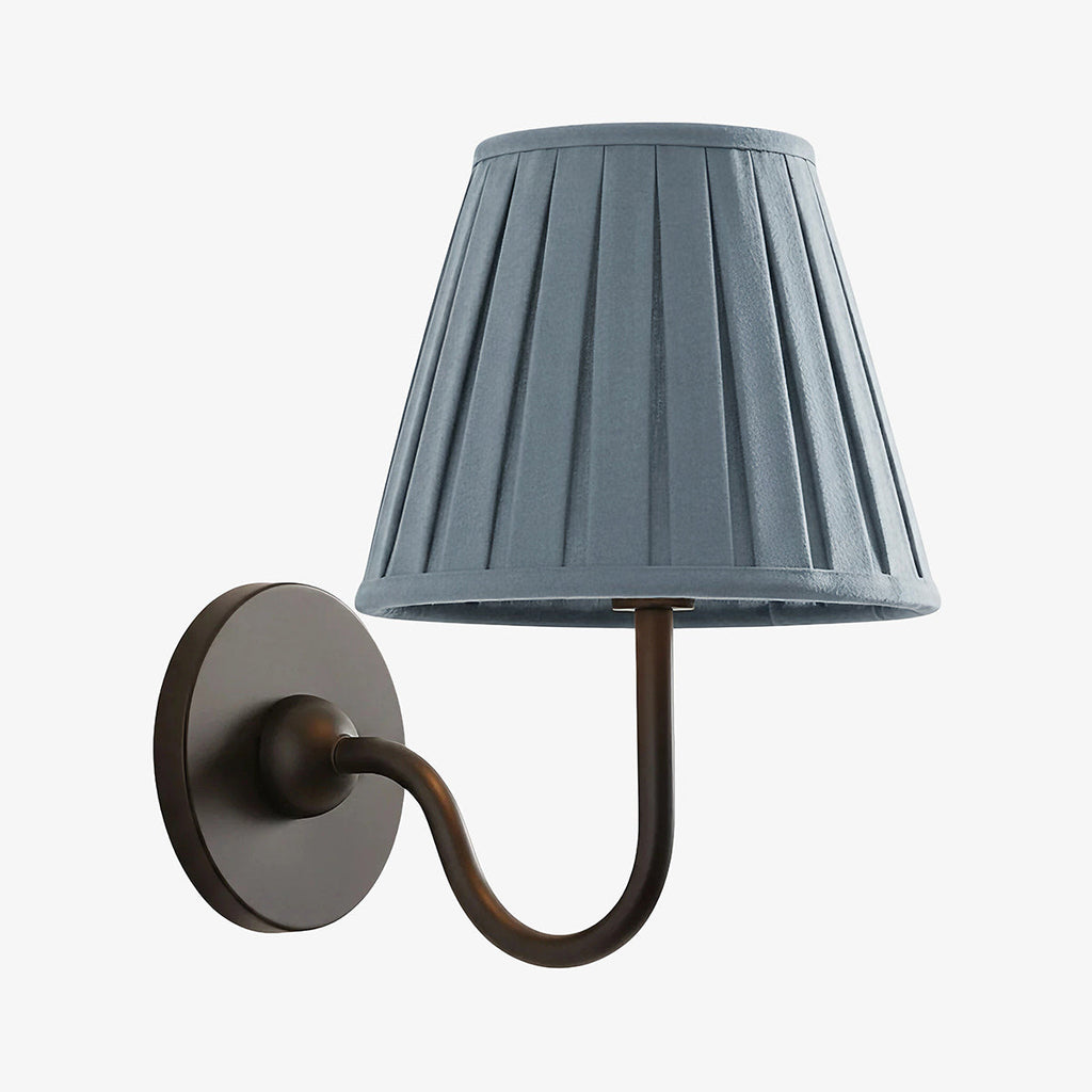 Wall Lamp with Pleated Fabric Shade | Classic Lighting for Bedroom and Living Room - Lamylie