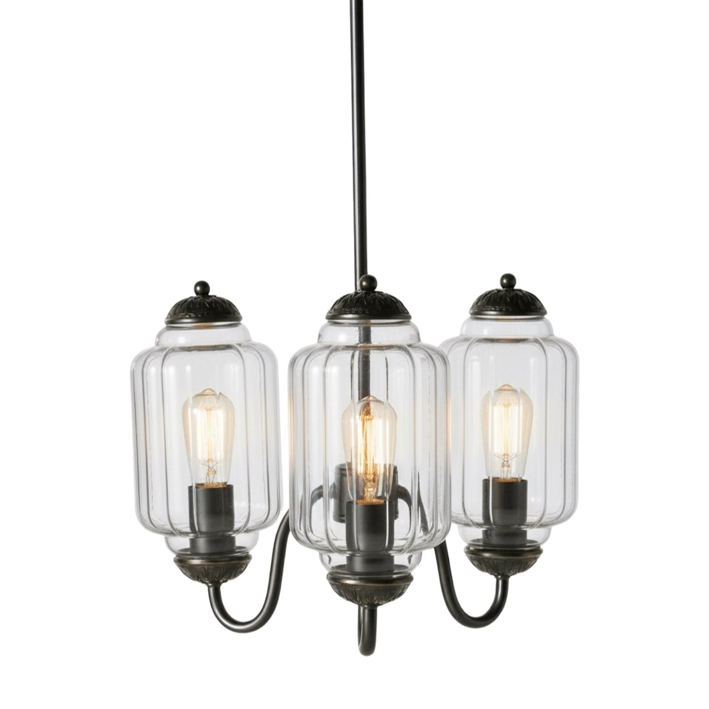 Vintage Milk Glass Pendant Lamp with Wavy Edge | Scandinavian Atmosphere Lighting for Kitchen and Bedroom - Lamylie