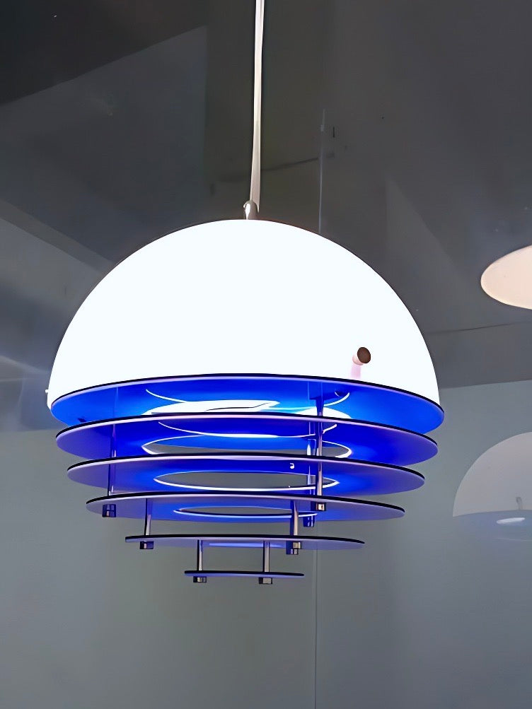 Stylish Pendant Lamp Bauhaus Design Orange-White Ambient Lighting for Modern Interiors - Lamylie