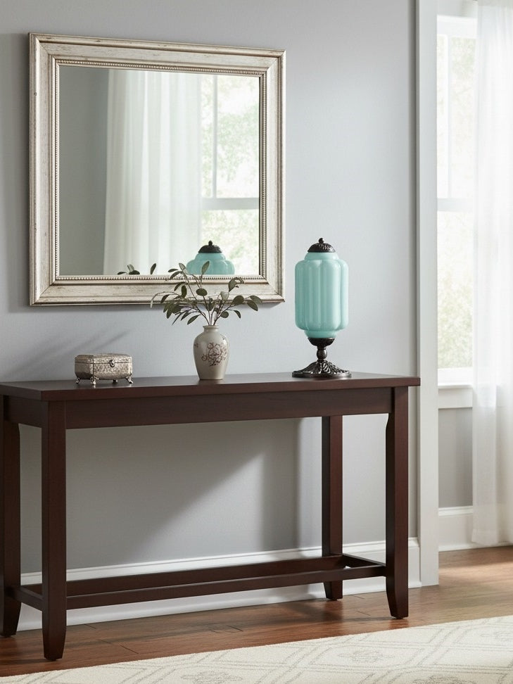 Vintage Glass Table Lamp with Brass or Black Finish - Lamylie