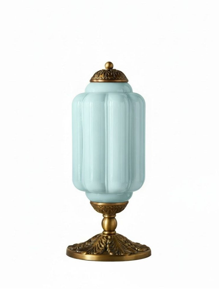 Vintage Glass Table Lamp with Brass or Black Finish - Lamylie