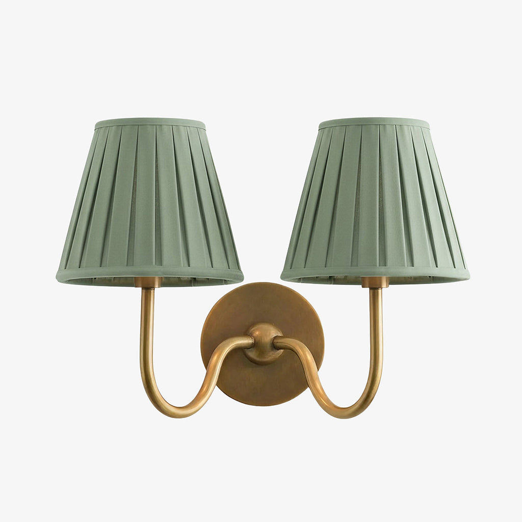 Wall Lamp with Pleated Fabric Shade | Classic Lighting for Bedroom and Living Room - Lamylie