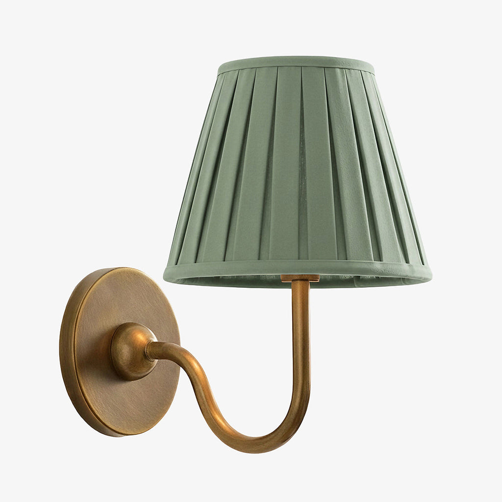 Wall Lamp with Pleated Fabric Shade | Classic Lighting for Bedroom and Living Room - Lamylie
