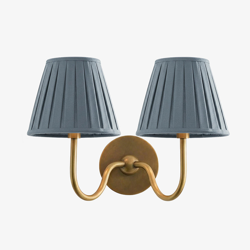Wall Lamp with Pleated Fabric Shade | Classic Lighting for Bedroom and Living Room - Lamylie