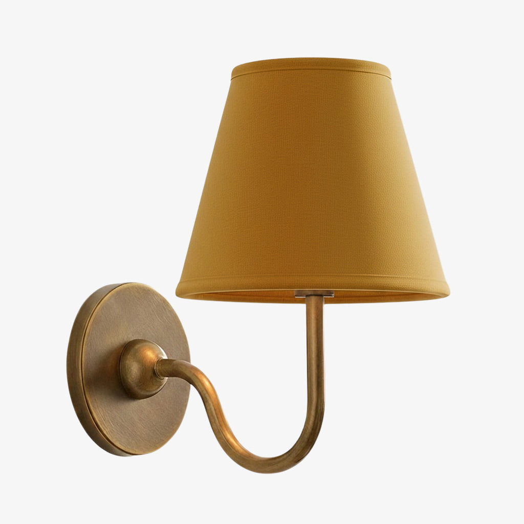 Wall Lamp with Pleated Fabric Shade | Classic Lighting for Bedroom and Living Room - Lamylie